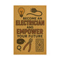 Motivational Trade Poster "Become an electrician" - BuildBossUK