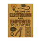 Motivational Trade Poster "Become an electrician" - BuildBossUK