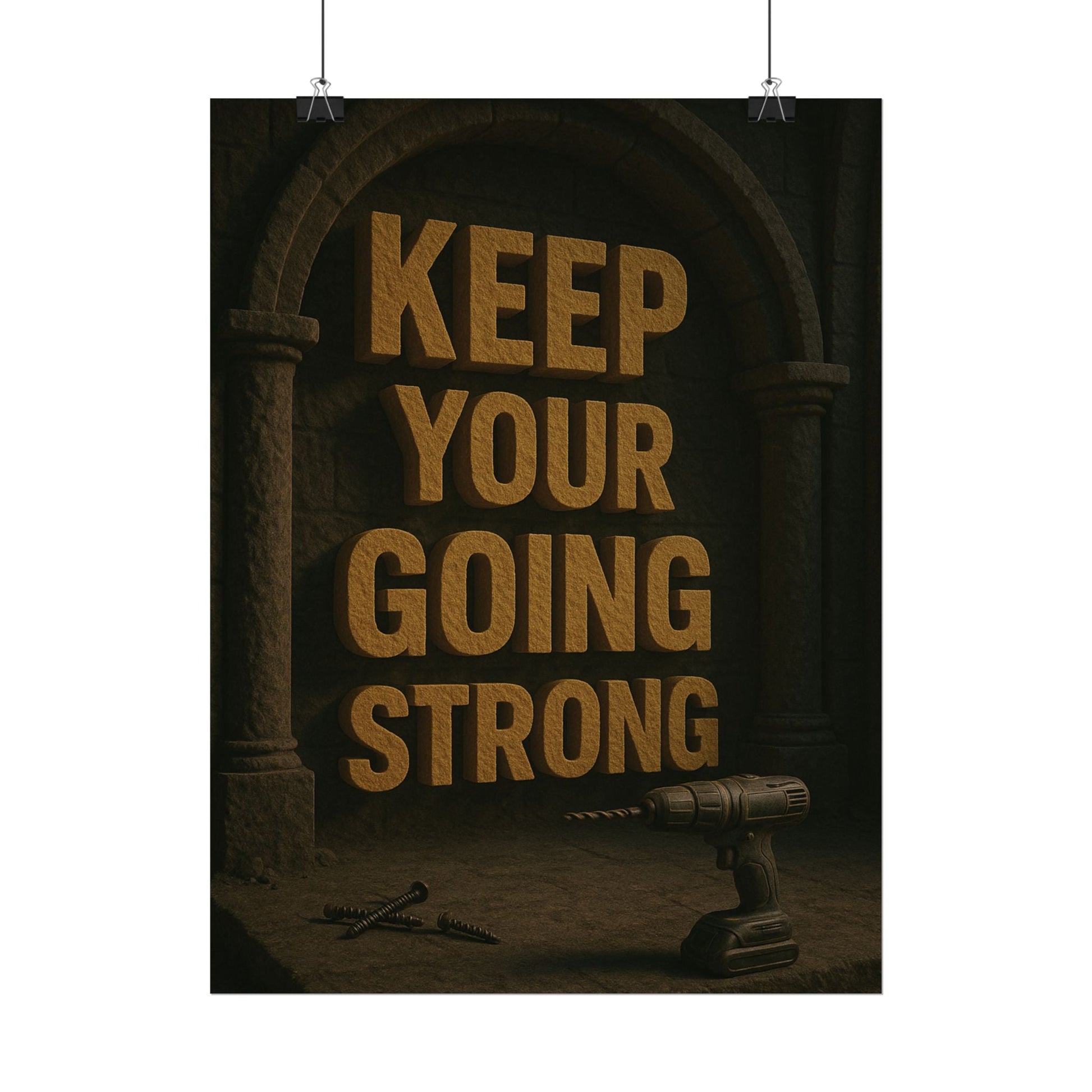 Motivational Trade Poster "Keep your going strong" - BuildBossUK