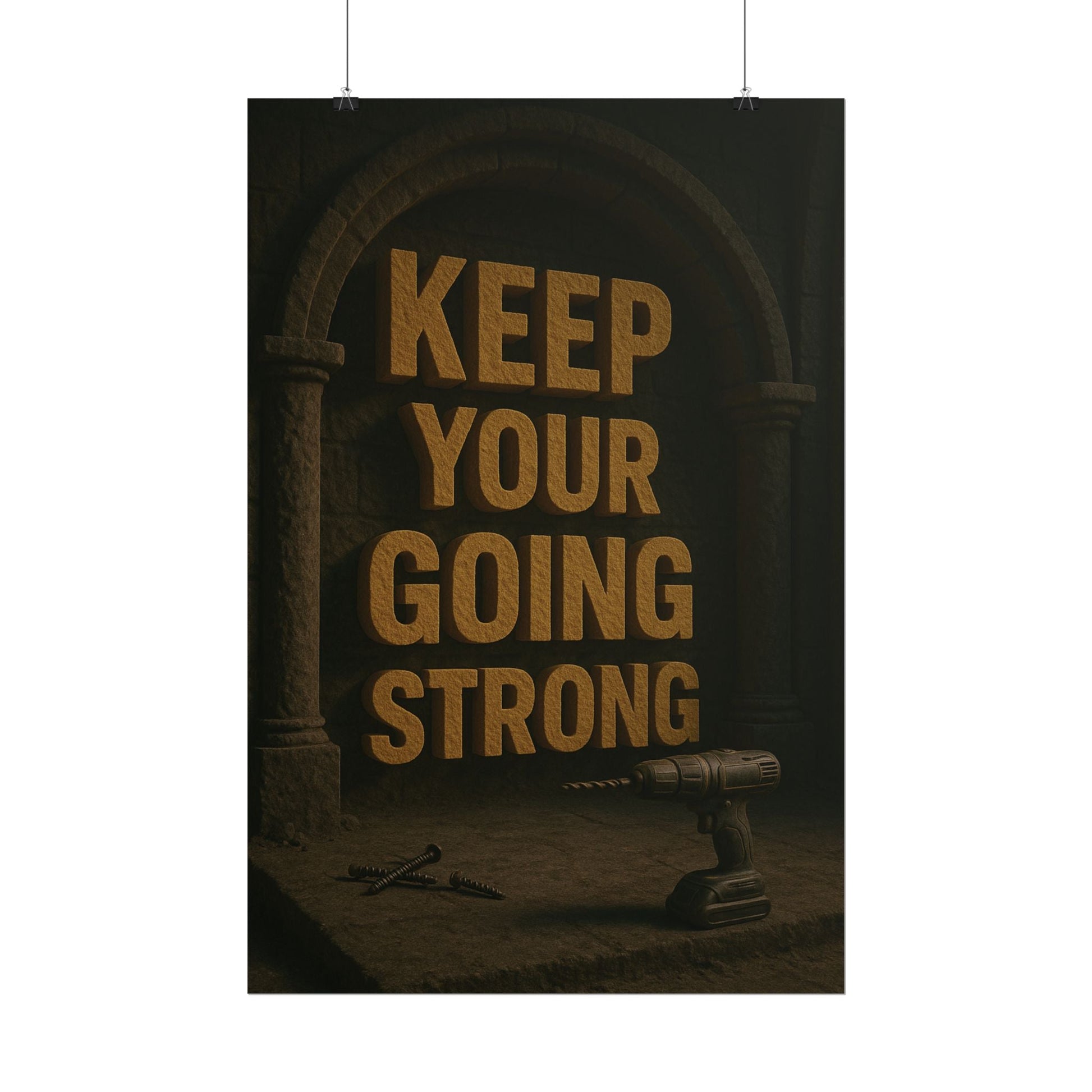 Motivational Trade Poster "Keep your going strong" - BuildBossUK
