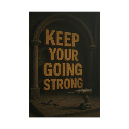 Motivational Trade Poster "Keep your going strong" - BuildBossUK