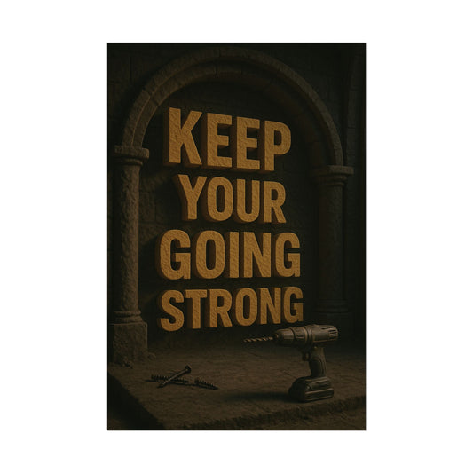 Motivational Trade Poster "Keep your going strong" - BuildBossUK