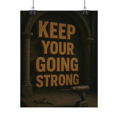 Motivational Trade Poster "Keep your going strong" - BuildBossUK