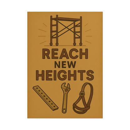 Motivational Trade Poster - 'Reach New Heights' for Builders & Dreamers - BuildBossUK
