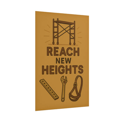 Motivational Trade Poster - 'Reach New Heights' for Builders & Dreamers - BuildBossUK