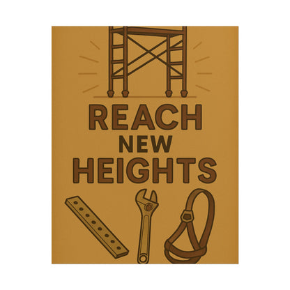 Motivational Trade Poster - 'Reach New Heights' for Builders & Dreamers - BuildBossUK