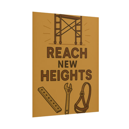Motivational Trade Poster - 'Reach New Heights' for Builders & Dreamers - BuildBossUK