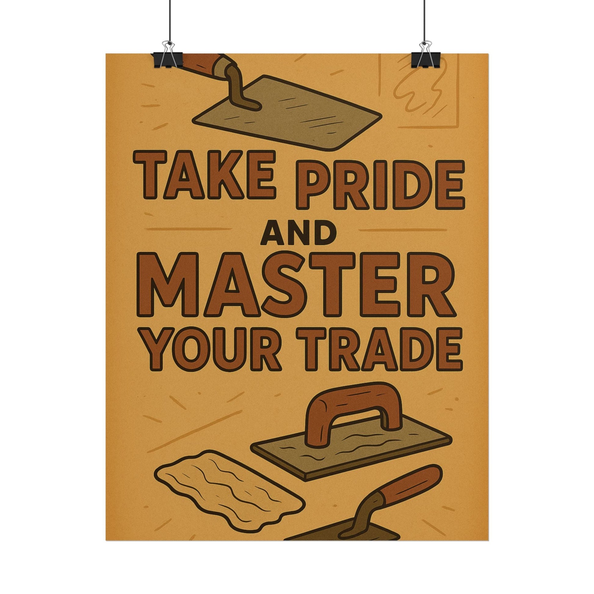 Motivational Trade Poster "Take pride and master" - BuildBossUK