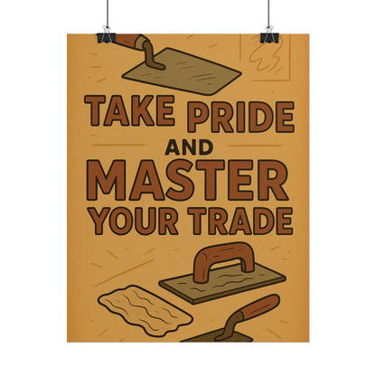 Motivational Trade Poster "Take pride and master" - BuildBossUK