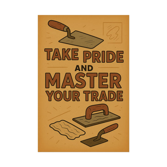 Motivational Trade Poster "Take pride and master" - BuildBossUK