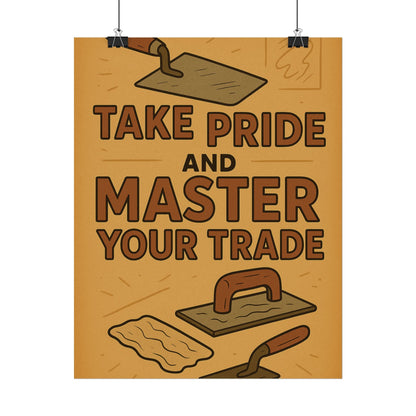Motivational Trade Poster "Take pride and master" - BuildBossUK