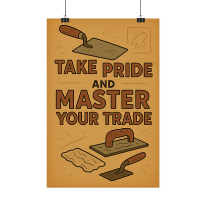 Motivational Trade Poster "Take pride and master" - BuildBossUK